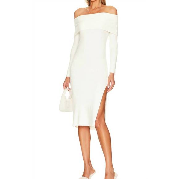 NEW STEVE MADDEN francesca midi dress in white - Picture 1 of 3